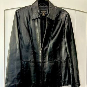 Croft and Barrow leather jacket. Black